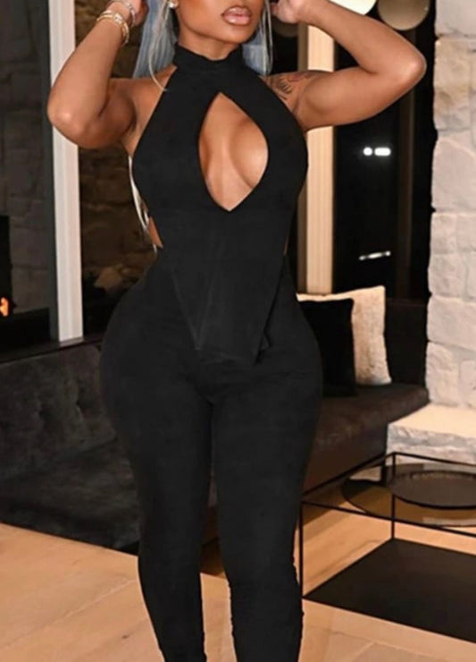 Black velvet Corset And Bottoms Set