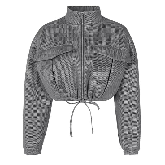 Women’s Grey Cropped Jacket